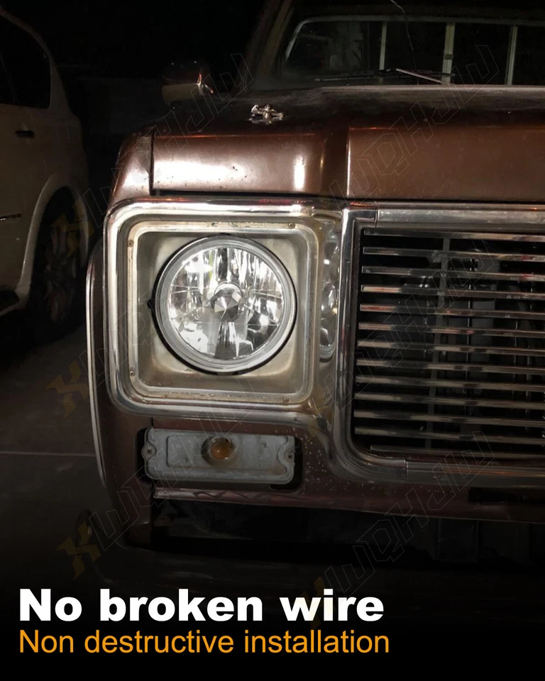 Nuevos faros LED redondos de 7" Hi/Lo para Land Rover Range Rover Classic 1970-1995 Foto 4 de 4