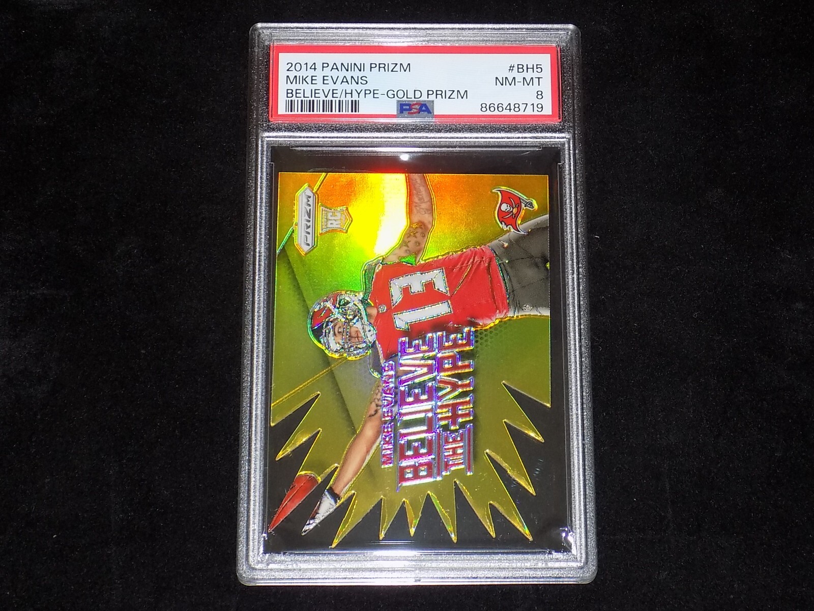 Mike Evans Panini Prizm Believe the Hype #BH5 Gold Prizm