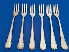WMF 3200 Barock 6 Kuchengabeln ca. 15,6 cm 90er versilbert Art. 1080/12.23