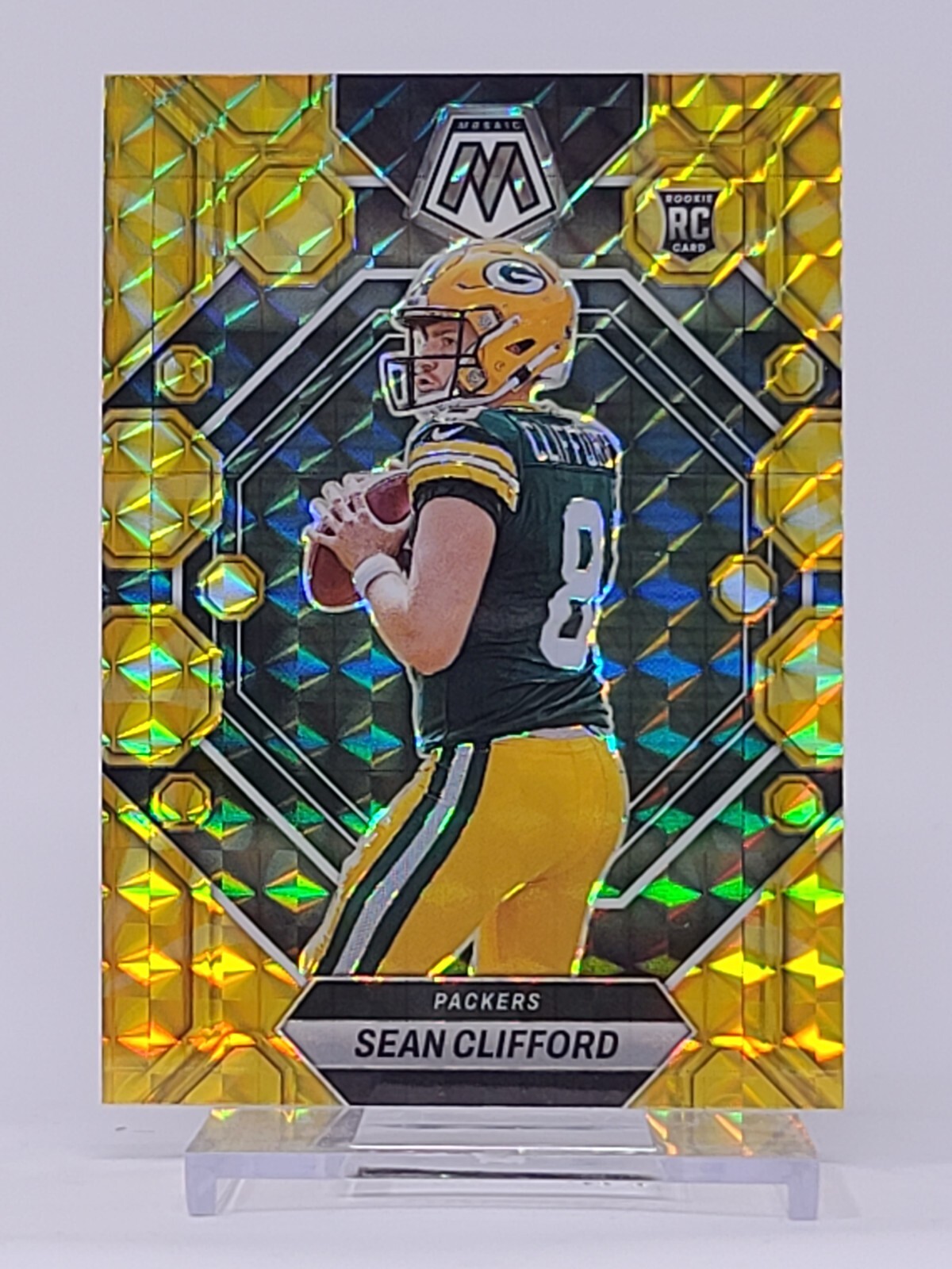 2023 Panini Mosaic Sean Clifford 361 Rookie Card Reactive Yellow