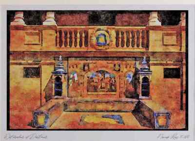 607044 Decorated Tiles Palace On Plaza De Espana Seville Spain A4 Watercolour p