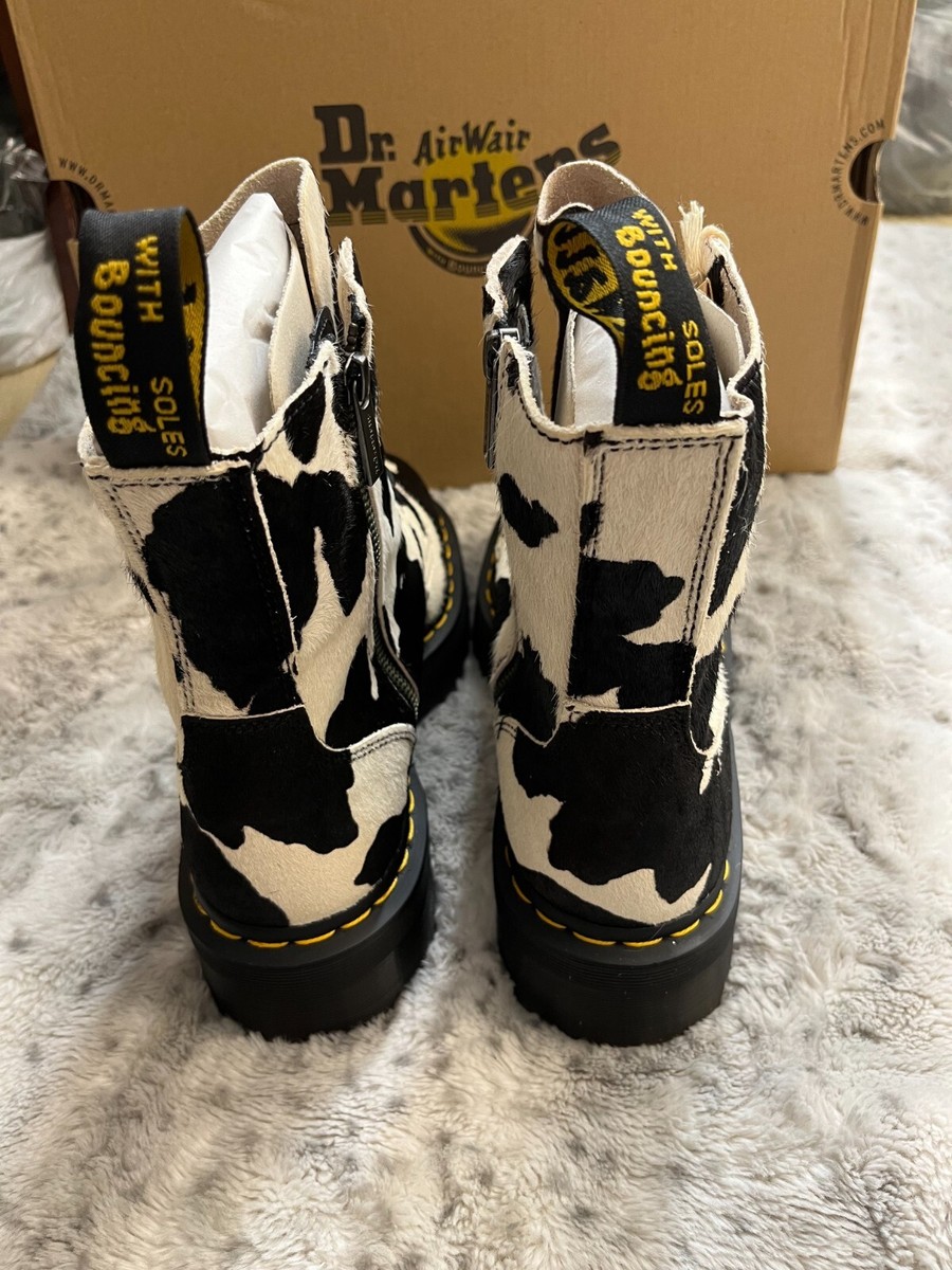 ★関税込★Dr.Martens★JADON HAIR-ON COW PRINT PLATFORM BOOTS DR. MARTENS JADON HAIR-ON COW PRINT PLATFORM BOOTS MSRP$270