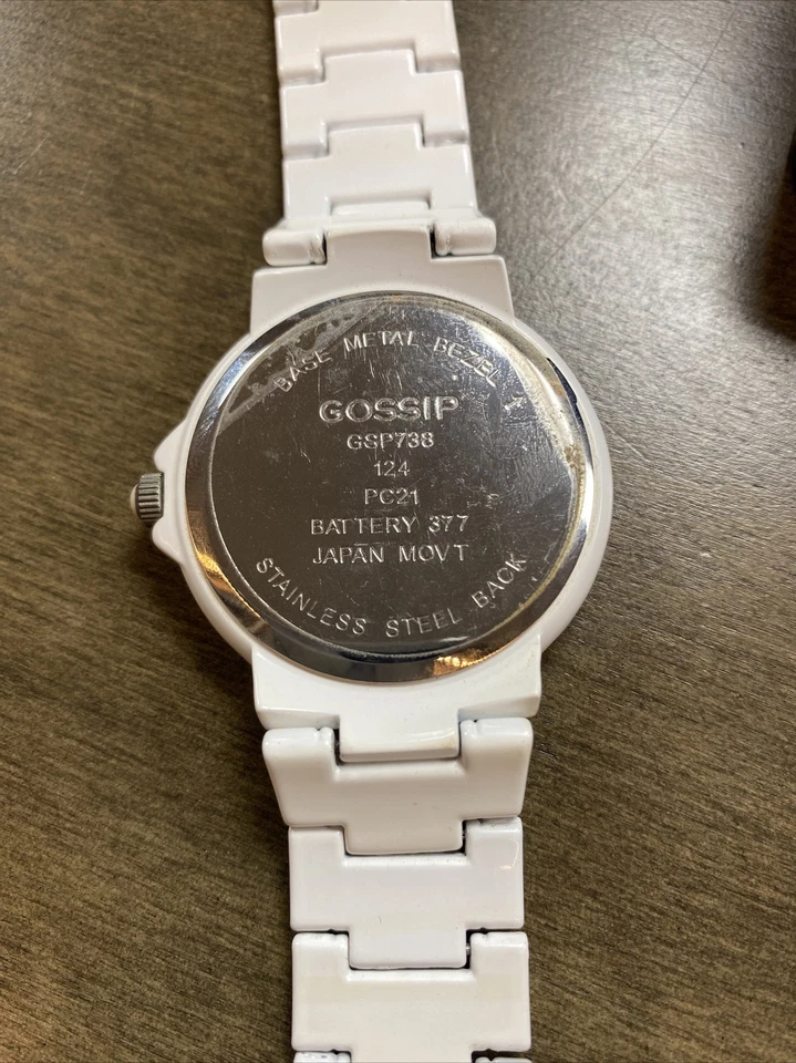 Reloj Pulsera Retro Cuarzo Chisme Blanco Foto 4 de 4