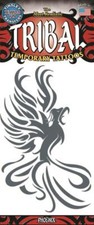 Tinsley Transfers Phoenix Tribal Temporary Tattoo FX, Black
