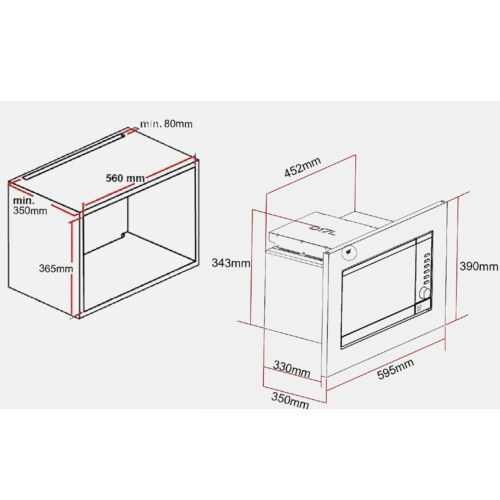 WOLKENSTEIN Mikrowelle WMW800-20GB EB Microwelle mit Grill 9 Progr. 900 W B-Ware - Bild 2 von 3