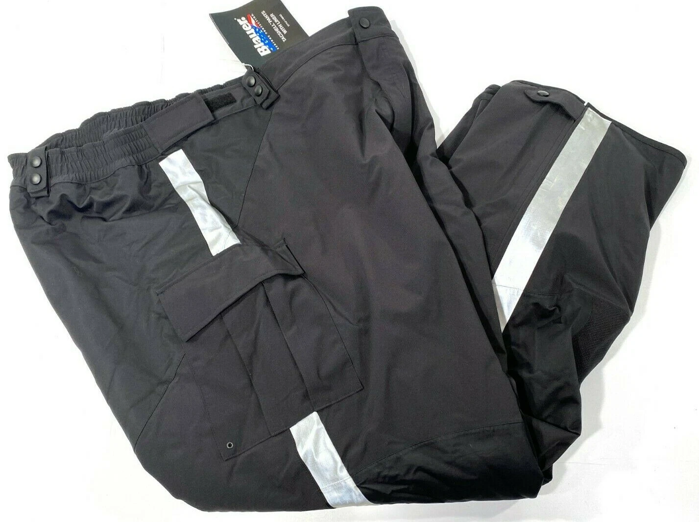MENS BLAUER TACSHELL WATERPROOF TACTICAL DUTY PANTS 9825Z BLACK W/ STRIPE 4XL