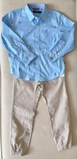 Nautica Boys Nautical Shirt  Khaki Pants Set sz 5