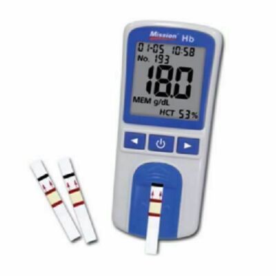 Mission Digital Hb Hemoglobin Testing Meter easy to use with 10 strips FREE SHIP