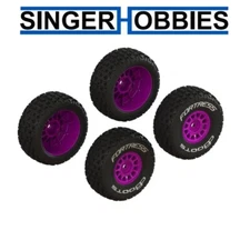 ARRMA ARA-1570 dBoots 'FORTRESS' Glued Tire Set, Purple (2 Pairs) MOJAVE GROM HH