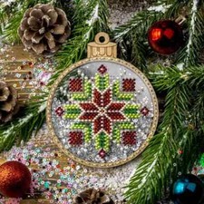 DIY Bead Embroidery Kit on Plastic Beaded stitching needlepoint beadwork