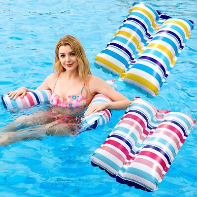 Pool Floats Pack Floats for Swimming Pool, 4-in-1 Pool Floats Hammock 