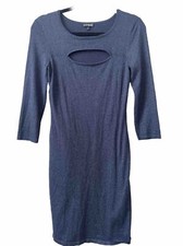 Express Metallic Bodycon Knit Dress Small