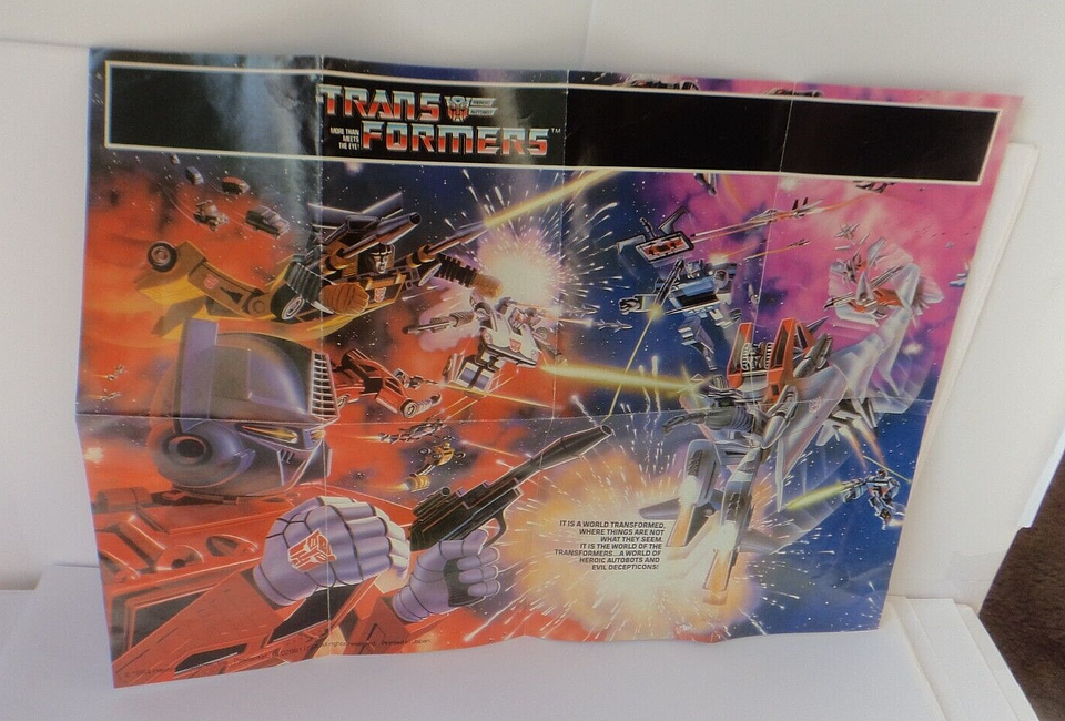 Vintage 1984 G1 Transformers Insert Catalog Brochure Figure Poster 9