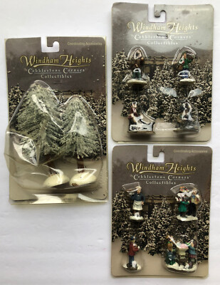 Windham Heights Cobblestone Corners Collectibles Accessories~New Lot Of 3 Total