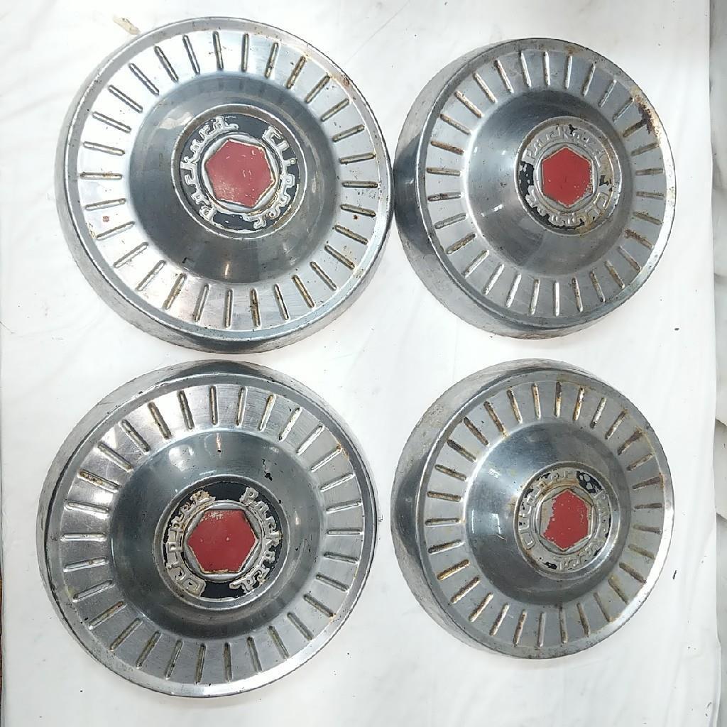 4x 1954 Packard Clipper 10" Stainless Steel Hubcaps Wheel Covers Molded Emblem