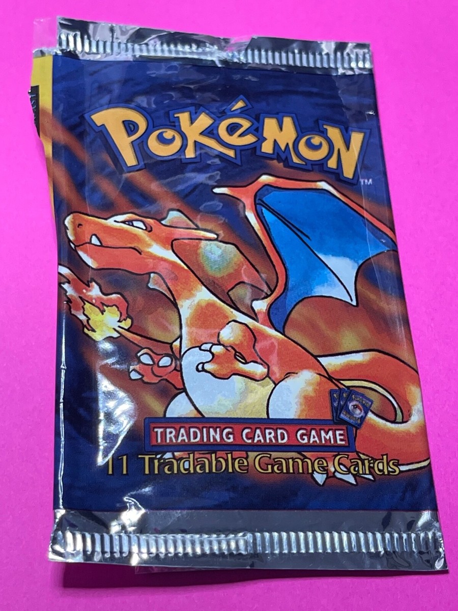 1999 Pokemon Base Set Charizard Art (EMPTY) Booster Pack Wrapper