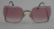 VINTAGE WOMANS ROSE COLORED OVERSIZED DROP TEMPLE SUNGLASSES NO MARKINGS