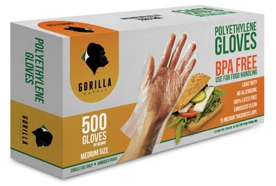 GORILLA SUPPLY 500 BPA Free Premium Disposable Medium (Pack of 500), Clear