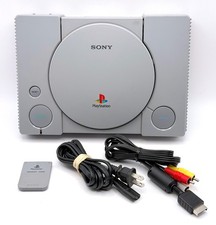 Sony PlayStation 1 PS1 System Console Gray SCPH-5501 NTSC + Cables & Memory Card