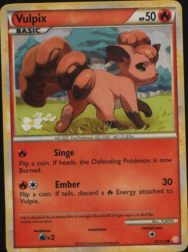 Vulpix Common HeartGold SoulSilver 87/123 NM