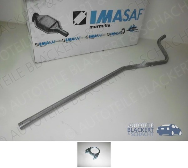 Imasaf Auspuff Mittelrohr + Schelle für Ford Transit Bus 1.5 + 1.7 1965-1973-image