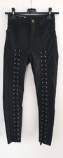 Hose Jeanshose Amica Jeans schwarz Schnürung...