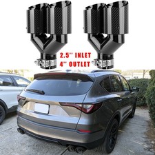 2.5 To 4 Carbon Rear Dual Exhaust Muffler Pipe Tips For Acura Mdx 2001-2026 2.5 To 4 Carbon Rear Dual Exhaust Muffler Pipe Tips For Acura Mdx 2001-2026
