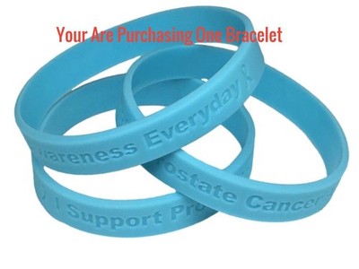 1 '' I Support Prostate Cancer Everyday '' Awareness Bracelet - High Quality