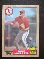 1987 Topps - All Star Rookie Todd Worrell St. Louis Cardinals Card #465. rookie card picture