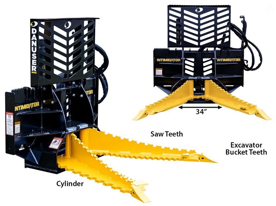 Danuser Intimidator Tree Puller and Stump Remover Skid Steer Attachment ...
