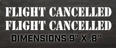 Flight Cancelled Barrel Decal Sticker PAIR Shotgun Duck Goose Sitka Gear