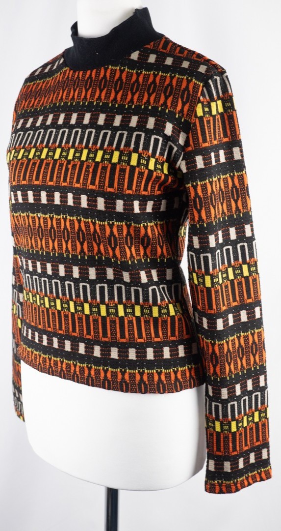 Zara Long Sleeve Patterned Jumper Size S Pre-Owned image 6