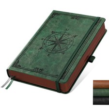 AHGXG Thick Journal Lined Notebook for Men - 320 Numbered Pages A5 College Ru...