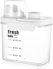 Scatola Detergente per Ammorbidente, 1200 Ml, Dispenser Ermetico per Detersivo, 