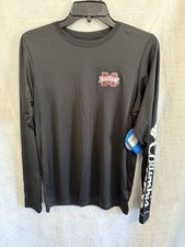 Camiseta Columbia PFG Juvenil Nueva con Etiquetas Mississippi State Bulldogs Negra Manga Larga Talla XL