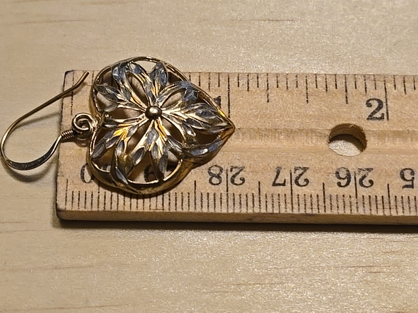 Vintage 925 Sterling Silver Gold Vermeil Heart Da… - image 8