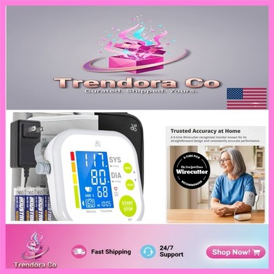 Complete Home BP Monitoring Kit   Accurate, Portable, Cuff Included, 2 Users