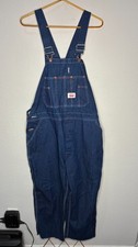 Round House Brand Denim Blue Overalls Jumper Suit Made In USA Size Mens Workwear