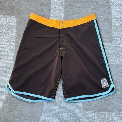 Katin Men's 34 Board Shorts Button Back Pocket Surfing Beach Skater Swim
