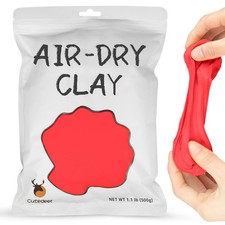 Red Air Dry Clay 1.1lb Foam Modeling Clay Soft Squishy Molding For Kids Adults A