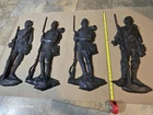 Civil War Soldiers Plastic Wall Plaque Set Of 4 Made in Mt.Clemens MI