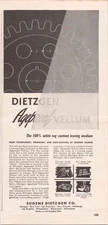 Eugene Dietzgen Co. Ageproof Vellum 1946 Vintage Print Ad Tracing Paper