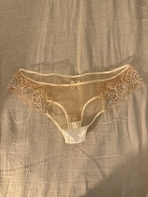 Agent Provocateur Lindie Brief Panties Ivory/Sand Size 4
