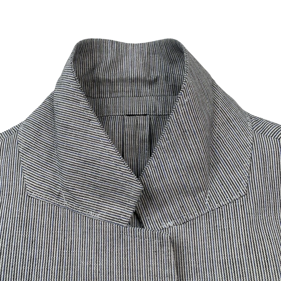 Mens 40 R J Crew Ludlow X Somelos Natural Micro Stripe Cotton / Linen Blazer - Image 4 of 4
