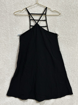 #ad NWT Express Women Black Halter Dress Small Feminine Sexy Strappy $25.00