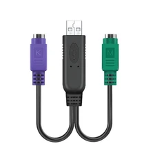 20cm USB Male to PS2 Female Active Converter Cable Adapter For Mouse Keyboard