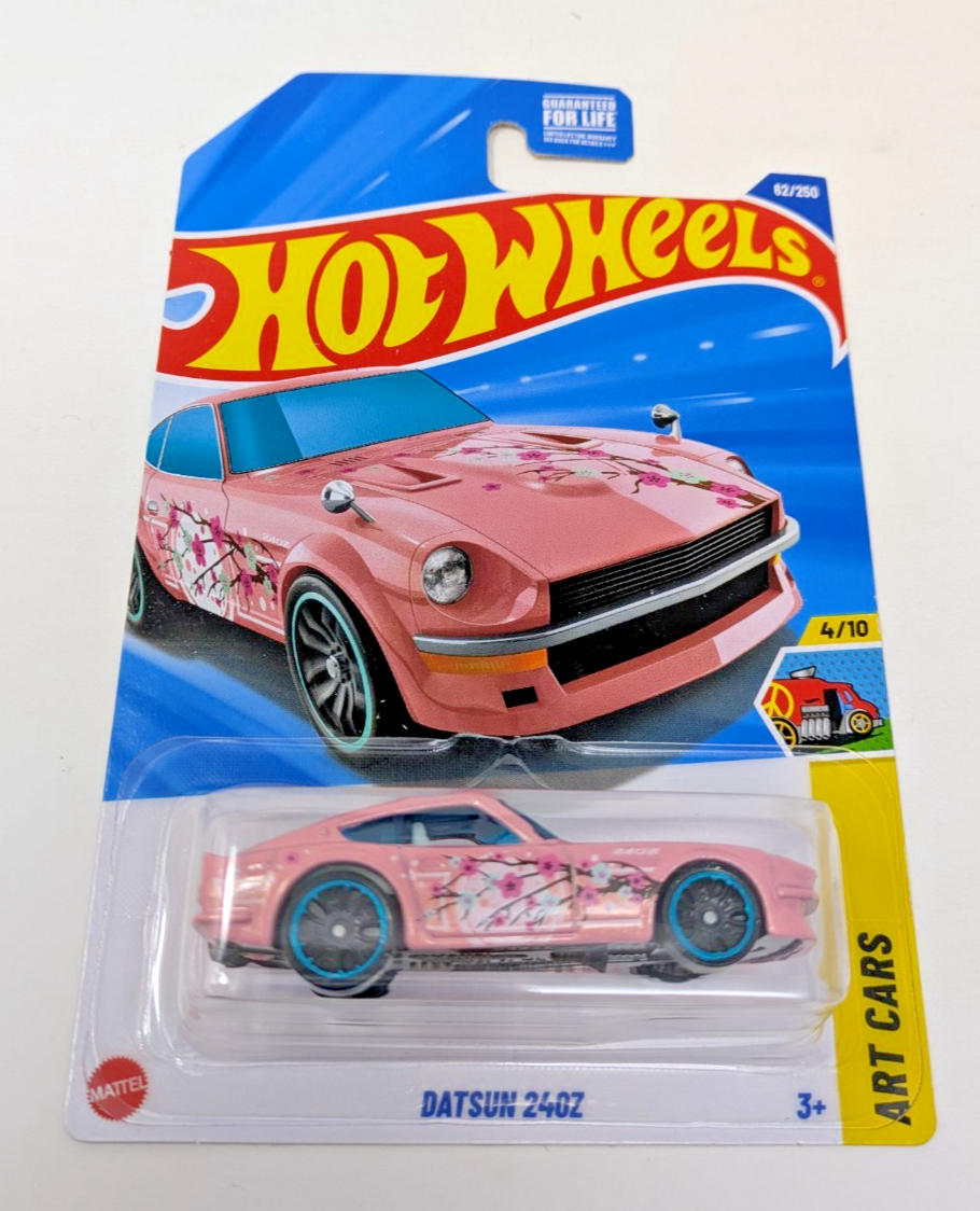 Hot Wheels Datsun 240z Pink 4/10 Art Cars 62/250 Cherry Blossom