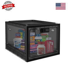 Medicine Lock Box for Safe Medication, 10L Lockable Storage Box for Fridge/Sn...