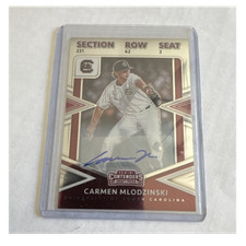 Panini 2020 Elite Extra Edition Carmen Mlodzinski College Ticket Auto CT-CM