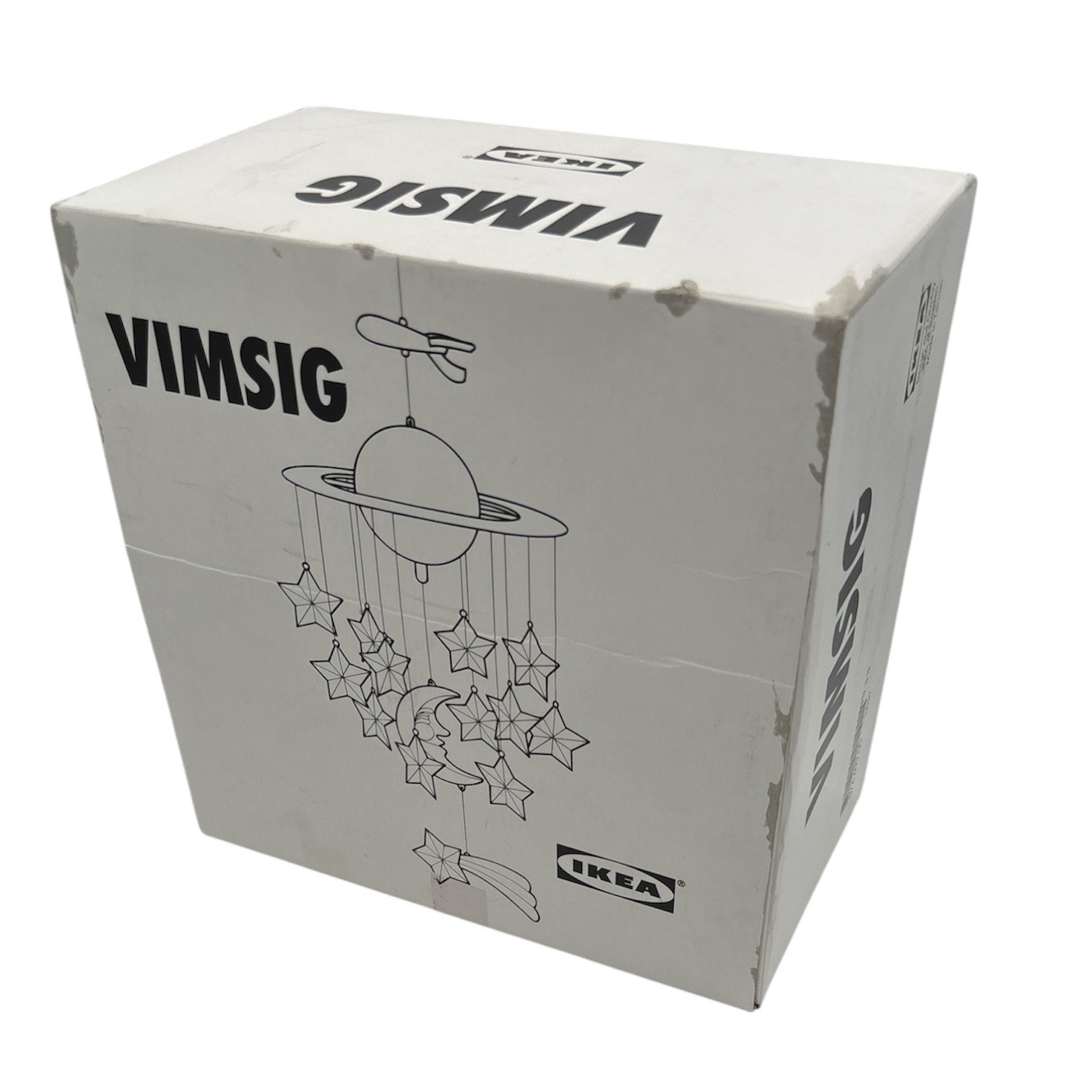 Vintage 1990 IKEA VIMSIG Space Mobile Comet Stars Saturn Rocket Baby Crib 